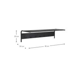 New Perchero De Pared De Metal Fusion, 7 Gancho Percheros