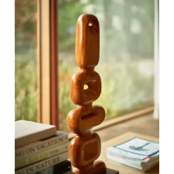 Clearance Pieza Decorativa Grande Artesanal De Madera De Teca Ornament Figuras Decorativas