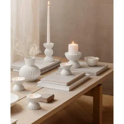 New Portavelas De Porcelana Con Relieves Tura Portavelas