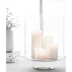 Outlet Portavelas Grande De Vidrio Classic Jarrones