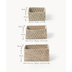 Online Set De Cestas De Jacintos De Agua Aleya, 3 Uds. Cajas De Almacenaje