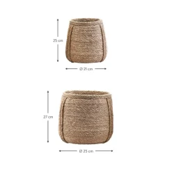 Discount Set De Cestas Plata, 2 Uds. Cestas