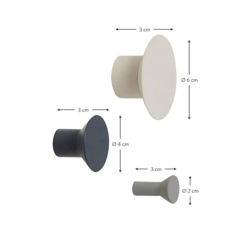 New Set De Colgadores De Metal Spot, 3 Uds. Percheros
