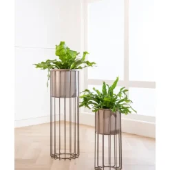Clearance Set De Macetas De Metal Fenja, 2 Uds. Maceteros