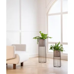 Clearance Set De Macetas De Metal Fenja, 2 Uds. Maceteros
