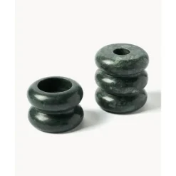 Hot Set De Portavelas Y Candelabros 2En1 De Marmol Orta, 2 Uds. Portavelas
