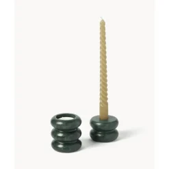 Hot Set De Portavelas Y Candelabros 2En1 De Marmol Orta, 2 Uds. Portavelas