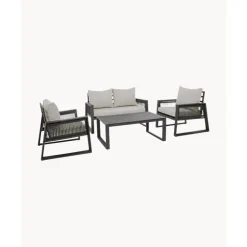Fashion Set Lounge Para Exterior Captiva, 4 Pzas. Muebles De Jardin