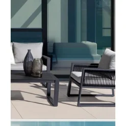 Fashion Set Lounge Para Exterior Captiva, 4 Pzas. Muebles De Jardin