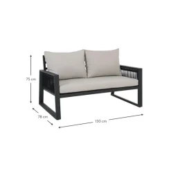 Fashion Set Lounge Para Exterior Captiva, 4 Pzas. Muebles De Jardin