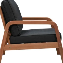Fashion Set Lounge Para Exterior De Madera De Eucalipto Bergen, 4 Pzas. Muebles De Jardin