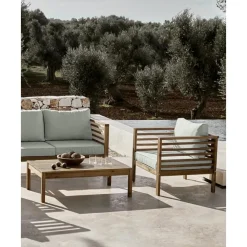 Discount Set Lounge Para Exterior De Madera De Acacia Bo, 4 Pzas. Muebles De Jardin