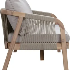 Discount Set Lounge Para Exterior De Madera De Acacia Lu, 4 Pzas. Muebles De Jardin