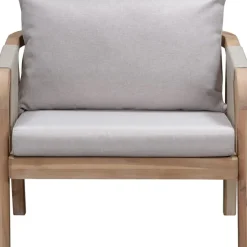 Discount Set Lounge Para Exterior De Madera De Acacia Lu, 4 Pzas. Muebles De Jardin