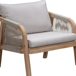 Discount Set Lounge Para Exterior De Madera De Acacia Lu, 4 Pzas. Muebles De Jardin