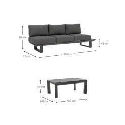 Best Set Lounge Para Exterior Konnor, 3 Pzas. Muebles De Jardin