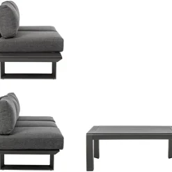 Best Set Lounge Para Exterior Konnor, 3 Pzas. Muebles De Jardin