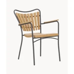 New Silla Con Reposabrazos De Madera Para Exterior Hard & Ellen Muebles De Jardin