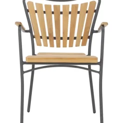 New Silla Con Reposabrazos De Madera Para Exterior Hard & Ellen Muebles De Jardin