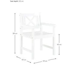 Discount Silla Con Reposabrazos Para Exterior De Madera Rosenborg Muebles De Jardin
