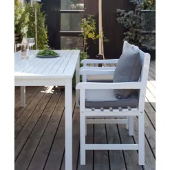 Discount Silla Con Reposabrazos Para Exterior De Madera Rosenborg Muebles De Jardin