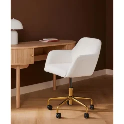 Best Silla De Escritorio En Tejido Boucle Lucie Sillas De Escritorio