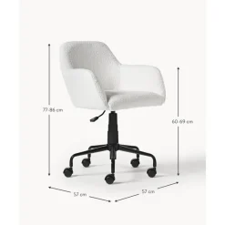Outlet Silla De Escritorio En Tejido Boucle Lucie Sillas De Escritorio