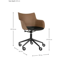New Silla De Oficina Con Reposabrazos Q/Wood, Altura Regulable Sillas De Escritorio