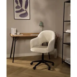 Fashion Silla De Oficina Con Reposabrazos De Terciopelo Rachel, Altura Regulable Sillas De Escritorio