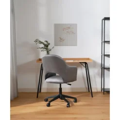 Discount Silla De Oficina Con Reposabrazos De Terciopelo Rachel, Altura Regulable Sillas De Escritorio
