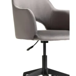 Discount Silla De Oficina Con Reposabrazos De Terciopelo Rachel, Altura Regulable Sillas De Escritorio