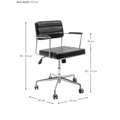 Outlet Silla De Oficina De Cuero Sintetico Dottore Sillas De Escritorio