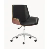Sale Silla De Oficina De Cuero Sintetico Rouven, Altura Regulable Sillas De Escritorio