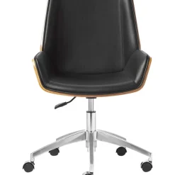 Sale Silla De Oficina De Cuero Sintetico Rouven, Altura Regulable Sillas De Escritorio