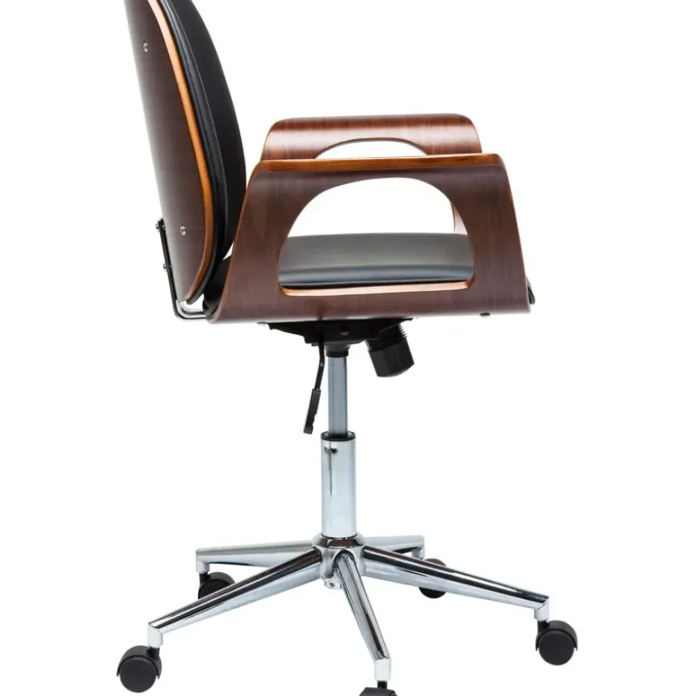 New Silla De Oficina De Cuero Artificial Patron, Altura Regulable Sillas De Escritorio