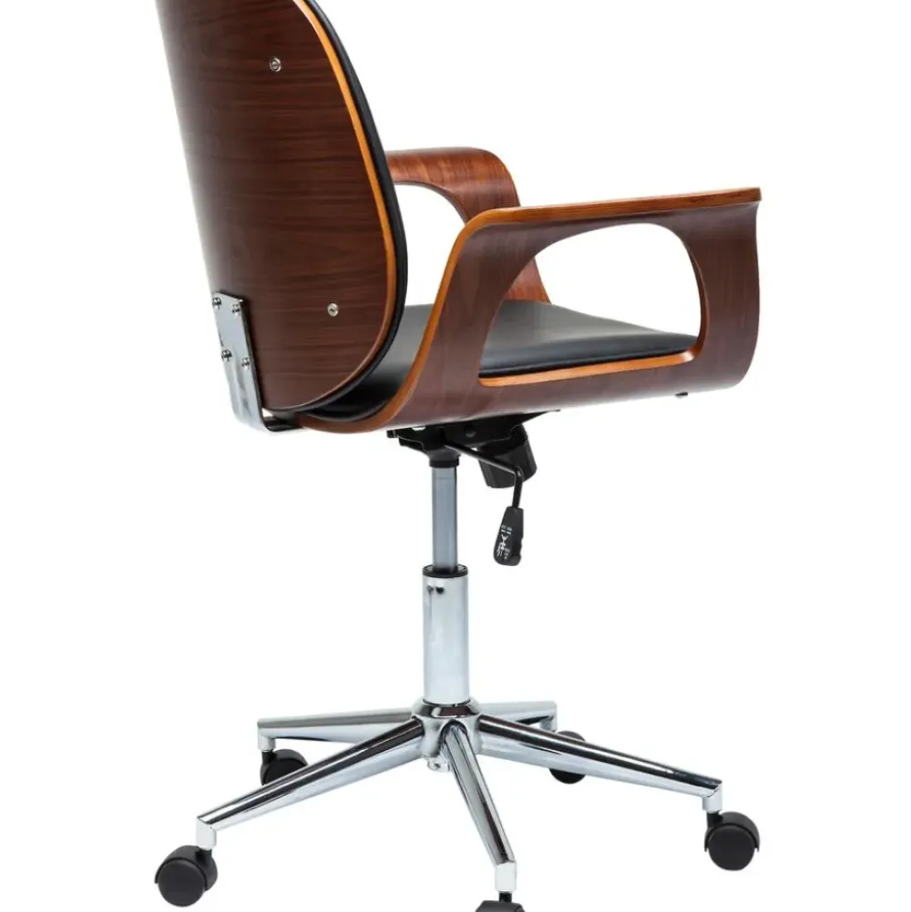 New Silla De Oficina De Cuero Artificial Patron, Altura Regulable Sillas De Escritorio