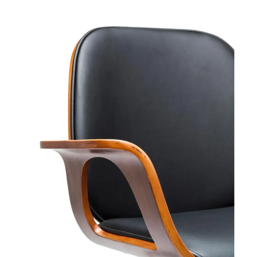 New Silla De Oficina De Cuero Artificial Patron, Altura Regulable Sillas De Escritorio