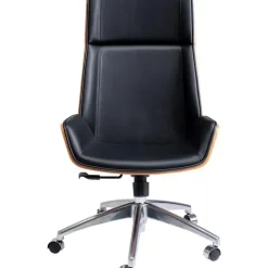 New Silla De Oficina De Cuero Sintetico Rouven, Altura Regulable Sillas De Escritorio