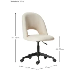Clearance Silla De Oficina De Terciopelo Rachel, Altura Regulable Sillas De Escritorio