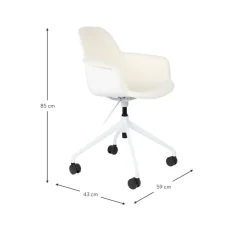 Hot Silla De Oficina En Tejido Boucle Albert, Regulable En Altura Sillas De Escritorio