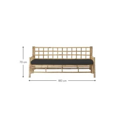 Discount Sofa De Bambu Con Cojin De Asiento Mandisa Muebles De Jardin