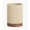 Discount Vaso Cepillo De Dientes Con Madera Laura Portacepillos De Dientes