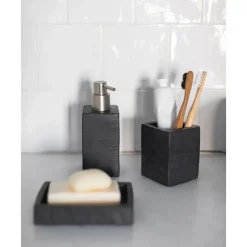Sale Vaso Cepillo De Dientes En Look Pizarra Slate Portacepillos De Dientes