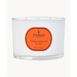 Hot Vela Perfumada De Tres Mechas Vintage Aromatherapy (Naranja, Madera De Cedro Y Clavo) Velas Perfumadas