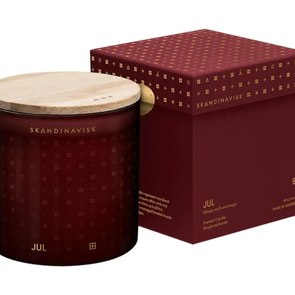 Clearance Vela Perfumada Dos Mechas Jul (Canela, Clavo, Jengibre, Miel, Vino Caliente) Velas Perfumadas