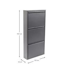 Outlet Zapatero De Pared Caruso, Puertas Abatibles Zapateros